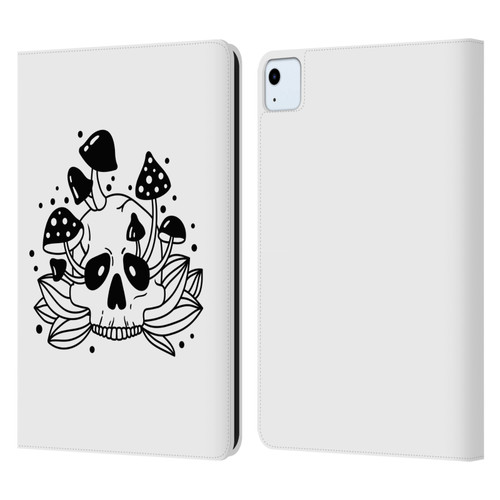 Haroulita Celestial Tattoo Skull Leather Book Wallet Case Cover For Apple iPad Air 11 2020/2022/2024