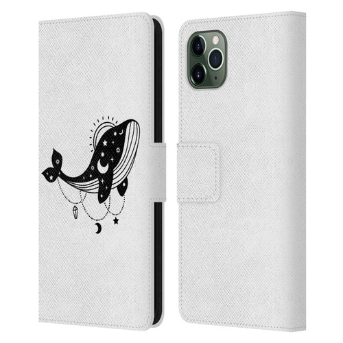 Haroulita Celestial Tattoo Whale Leather Book Wallet Case Cover For Apple iPhone 11 Pro Max