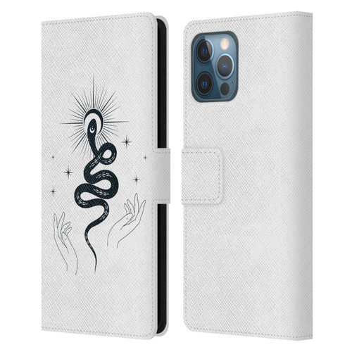 Haroulita Celestial Tattoo Snake Leather Book Wallet Case Cover For Apple iPhone 12 Pro Max