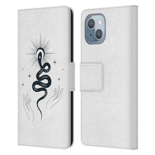 Haroulita Celestial Tattoo Snake Leather Book Wallet Case Cover For Apple iPhone 14