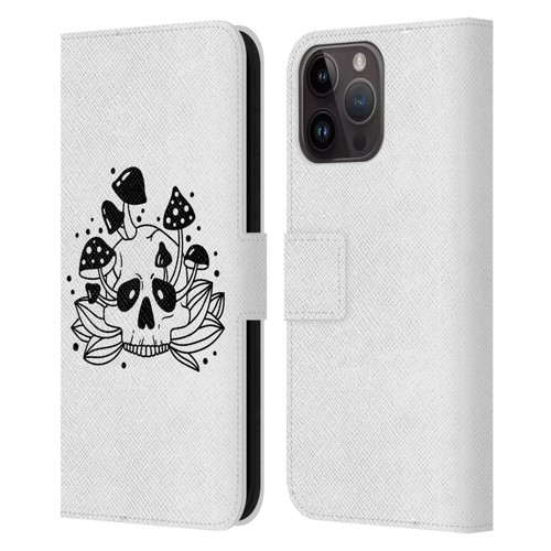 Haroulita Celestial Tattoo Skull Leather Book Wallet Case Cover For Apple iPhone 15 Pro Max