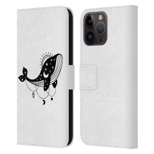 Haroulita Celestial Tattoo Whale Leather Book Wallet Case Cover For Apple iPhone 15 Pro Max
