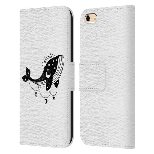 Haroulita Celestial Tattoo Whale Leather Book Wallet Case Cover For Apple iPhone 6 / iPhone 6s