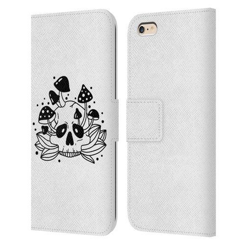 Haroulita Celestial Tattoo Skull Leather Book Wallet Case Cover For Apple iPhone 6 Plus / iPhone 6s Plus