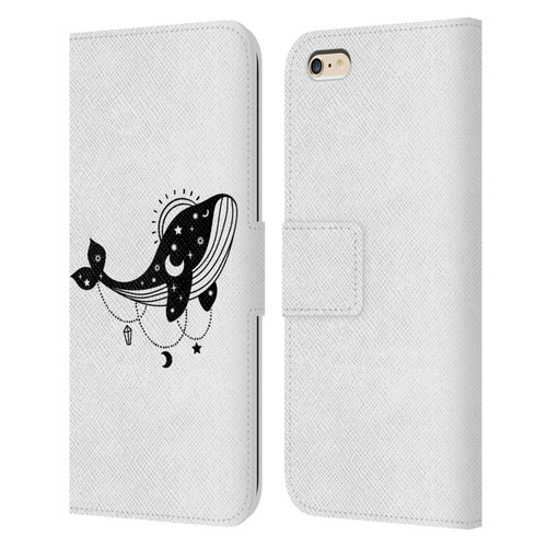 Haroulita Celestial Tattoo Whale Leather Book Wallet Case Cover For Apple iPhone 6 Plus / iPhone 6s Plus