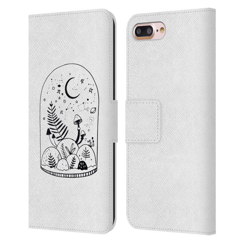 Haroulita Celestial Tattoo Terrarium Leather Book Wallet Case Cover For Apple iPhone 7 Plus / iPhone 8 Plus