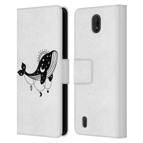 Haroulita Celestial Tattoo Whale Leather Book Wallet Case Cover For Nokia C01 Plus/C1 2nd Edition