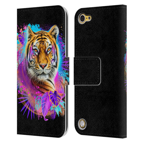 Sheena Pike Big Cats Tiger Spirit Leather Book Wallet Case Cover For Apple iPod Touch 5G 5th Gen