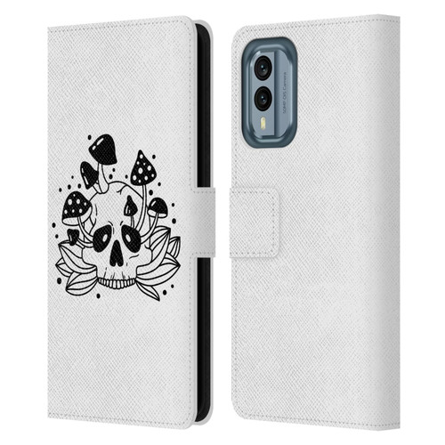 Haroulita Celestial Tattoo Skull Leather Book Wallet Case Cover For Nokia X30