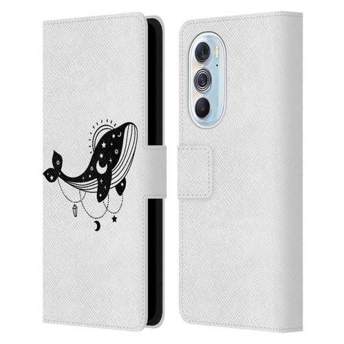 Haroulita Celestial Tattoo Whale Leather Book Wallet Case Cover For Motorola Edge X30