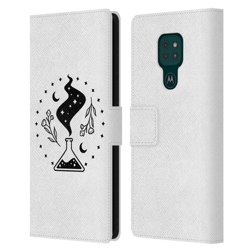 Haroulita Celestial Tattoo Potion Leather Book Wallet Case Cover For Motorola Moto G9 Play