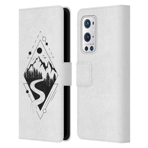 Haroulita Celestial Tattoo Mountain Leather Book Wallet Case Cover For OnePlus 9 Pro