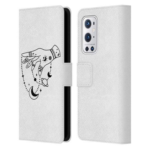 Haroulita Celestial Tattoo Puppet Universe Leather Book Wallet Case Cover For OnePlus 9 Pro