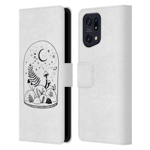 Haroulita Celestial Tattoo Terrarium Leather Book Wallet Case Cover For OPPO Find X5