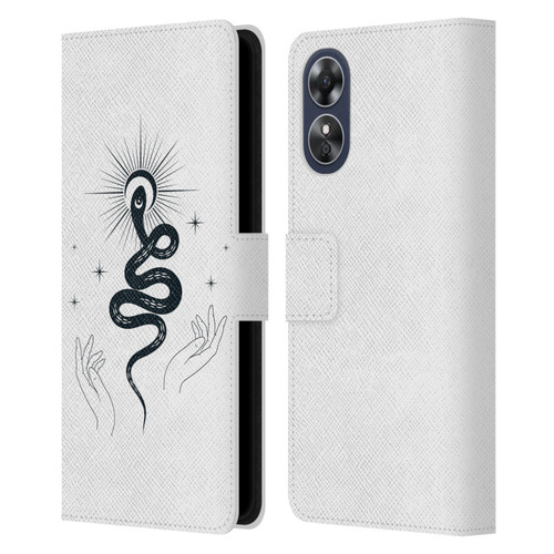 Haroulita Celestial Tattoo Snake Leather Book Wallet Case Cover For OPPO A17