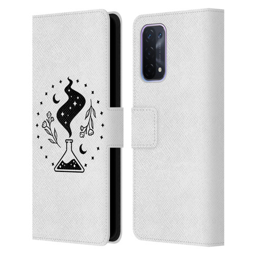 Haroulita Celestial Tattoo Potion Leather Book Wallet Case Cover For OPPO A54 5G