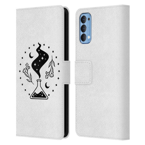 Haroulita Celestial Tattoo Potion Leather Book Wallet Case Cover For OPPO Reno 4 5G