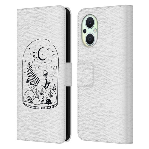 Haroulita Celestial Tattoo Terrarium Leather Book Wallet Case Cover For OPPO Reno8 Lite