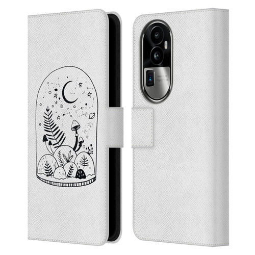 Haroulita Celestial Tattoo Terrarium Leather Book Wallet Case Cover For OPPO Reno10 Pro+