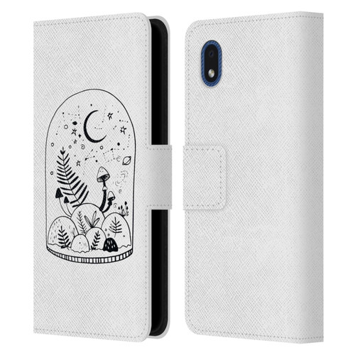 Haroulita Celestial Tattoo Terrarium Leather Book Wallet Case Cover For Samsung Galaxy A01 Core (2020)