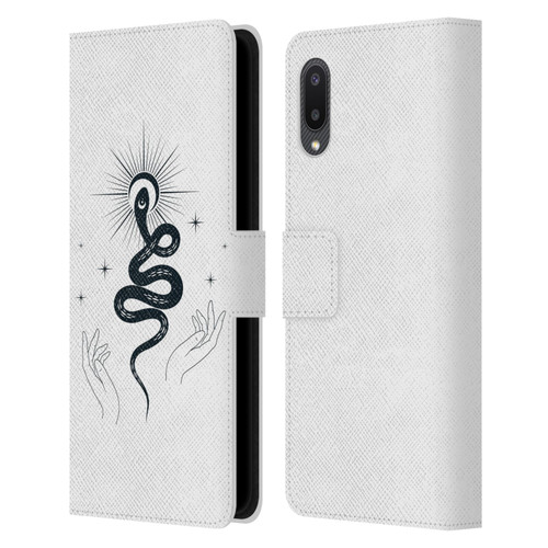 Haroulita Celestial Tattoo Snake Leather Book Wallet Case Cover For Samsung Galaxy A02/M02 (2021)