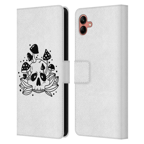 Haroulita Celestial Tattoo Skull Leather Book Wallet Case Cover For Samsung Galaxy A04 (2022)