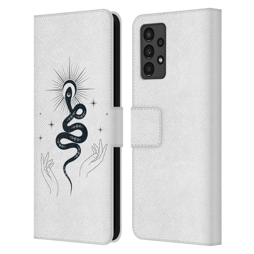 Haroulita Celestial Tattoo Snake Leather Book Wallet Case Cover For Samsung Galaxy A13 (2022)