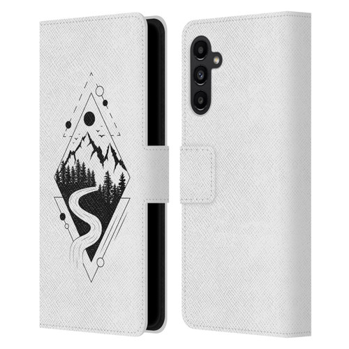 Haroulita Celestial Tattoo Mountain Leather Book Wallet Case Cover For Samsung Galaxy A13 5G (2021)