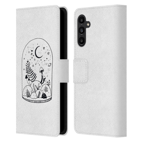 Haroulita Celestial Tattoo Terrarium Leather Book Wallet Case Cover For Samsung Galaxy A13 5G (2021)