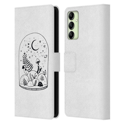 Haroulita Celestial Tattoo Terrarium Leather Book Wallet Case Cover For Samsung Galaxy A14 5G