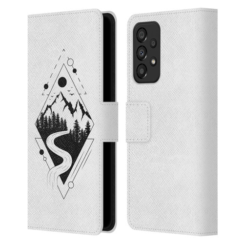 Haroulita Celestial Tattoo Mountain Leather Book Wallet Case Cover For Samsung Galaxy A33 5G (2022)