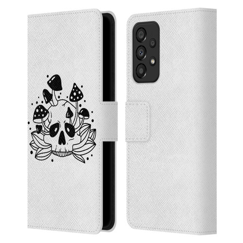 Haroulita Celestial Tattoo Skull Leather Book Wallet Case Cover For Samsung Galaxy A33 5G (2022)