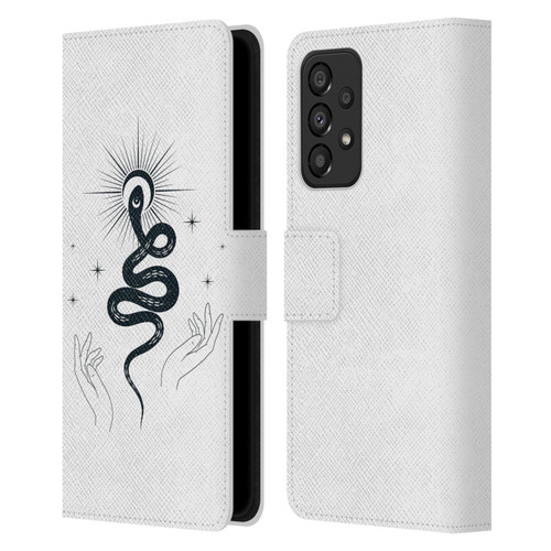 Haroulita Celestial Tattoo Snake Leather Book Wallet Case Cover For Samsung Galaxy A33 5G (2022)