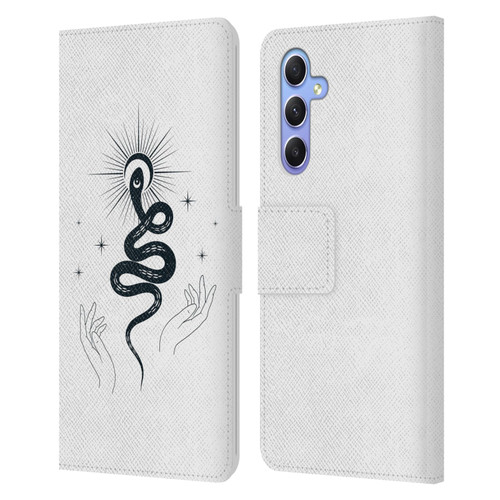 Haroulita Celestial Tattoo Snake Leather Book Wallet Case Cover For Samsung Galaxy A34 5G