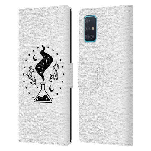 Haroulita Celestial Tattoo Potion Leather Book Wallet Case Cover For Samsung Galaxy A51 (2019)