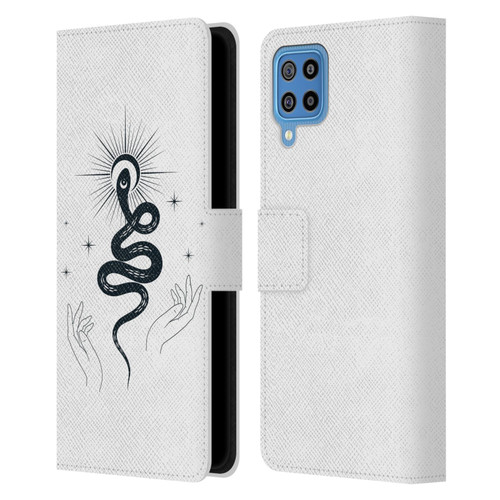 Haroulita Celestial Tattoo Snake Leather Book Wallet Case Cover For Samsung Galaxy F22 (2021)