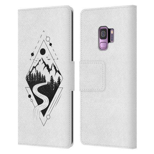 Haroulita Celestial Tattoo Mountain Leather Book Wallet Case Cover For Samsung Galaxy S9