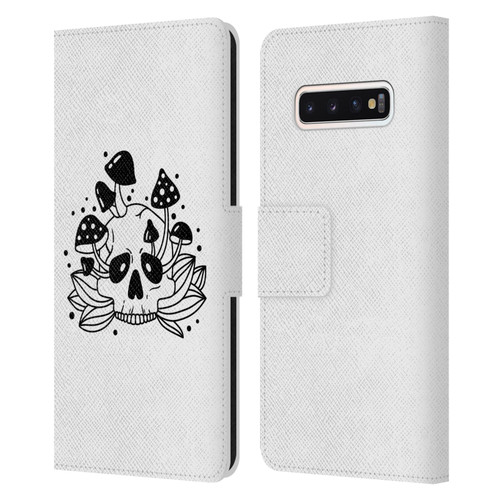 Haroulita Celestial Tattoo Skull Leather Book Wallet Case Cover For Samsung Galaxy S10