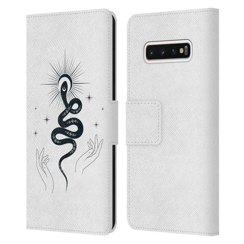 Haroulita Celestial Tattoo Snake Leather Book Wallet Case Cover For Samsung Galaxy S10