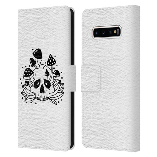 Haroulita Celestial Tattoo Skull Leather Book Wallet Case Cover For Samsung Galaxy S10+ / S10 Plus