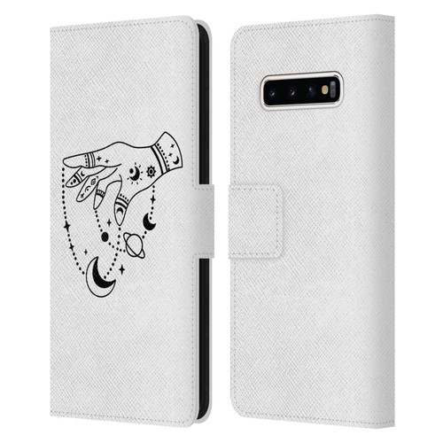 Haroulita Celestial Tattoo Puppet Universe Leather Book Wallet Case Cover For Samsung Galaxy S10+ / S10 Plus