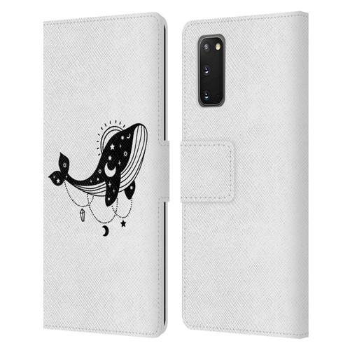 Haroulita Celestial Tattoo Whale Leather Book Wallet Case Cover For Samsung Galaxy S20 / S20 5G