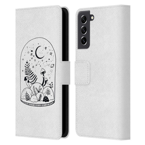 Haroulita Celestial Tattoo Terrarium Leather Book Wallet Case Cover For Samsung Galaxy S21 FE 5G