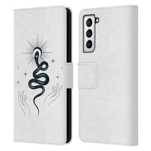 Haroulita Celestial Tattoo Snake Leather Book Wallet Case Cover For Samsung Galaxy S21 5G