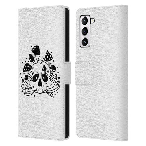 Haroulita Celestial Tattoo Skull Leather Book Wallet Case Cover For Samsung Galaxy S21+ 5G