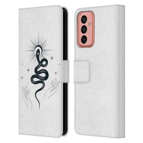 Haroulita Celestial Tattoo Snake Leather Book Wallet Case Cover For Samsung Galaxy M13 (2022)