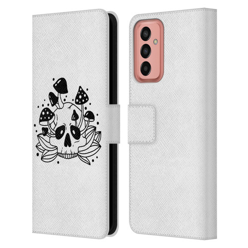 Haroulita Celestial Tattoo Skull Leather Book Wallet Case Cover For Samsung Galaxy M13 (2022)