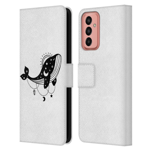 Haroulita Celestial Tattoo Whale Leather Book Wallet Case Cover For Samsung Galaxy M13 (2022)