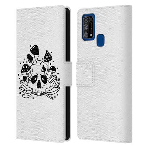 Haroulita Celestial Tattoo Skull Leather Book Wallet Case Cover For Samsung Galaxy M31 (2020)