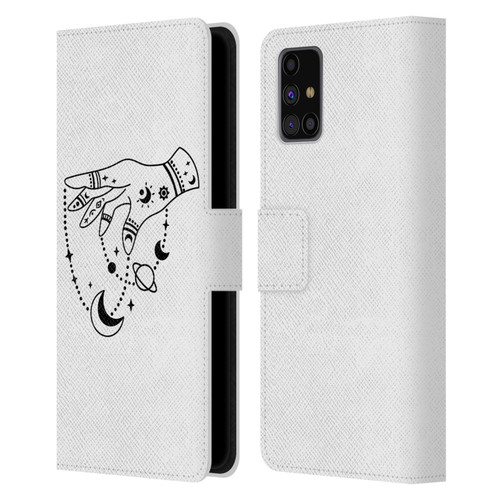 Haroulita Celestial Tattoo Puppet Universe Leather Book Wallet Case Cover For Samsung Galaxy M31s (2020)